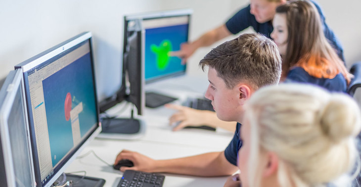 Students Using A Computer