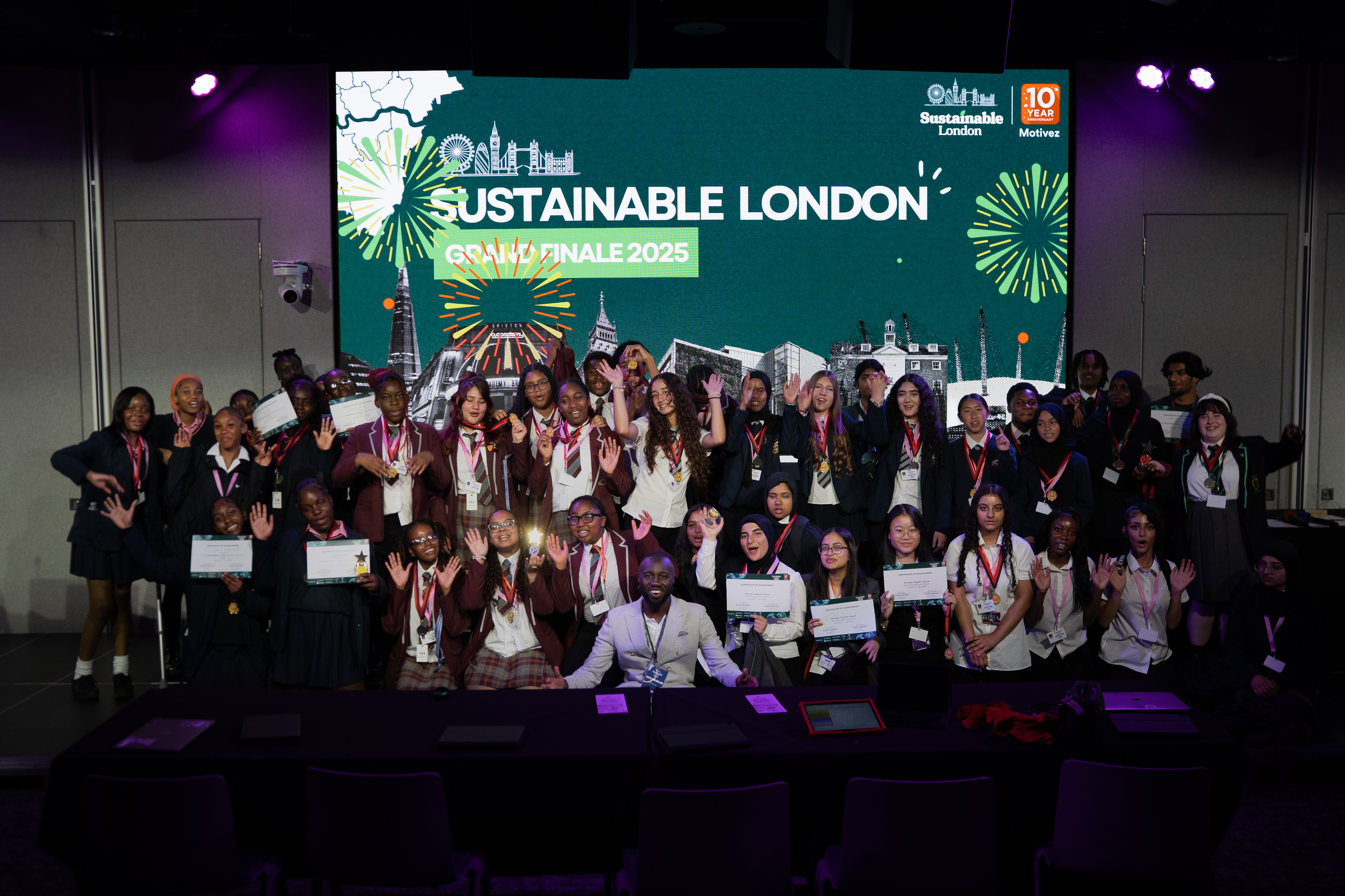 Sustainable London 2025 celebration group photo