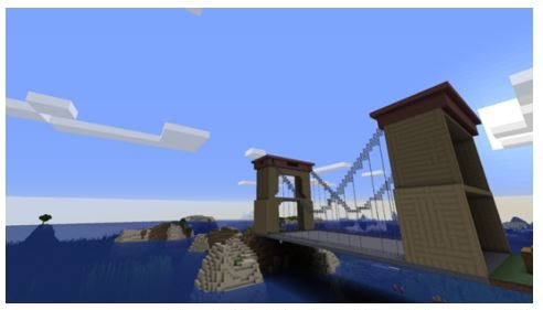 Suspension Bridge built by Alex Kiyani, Science Hunters participant 2019