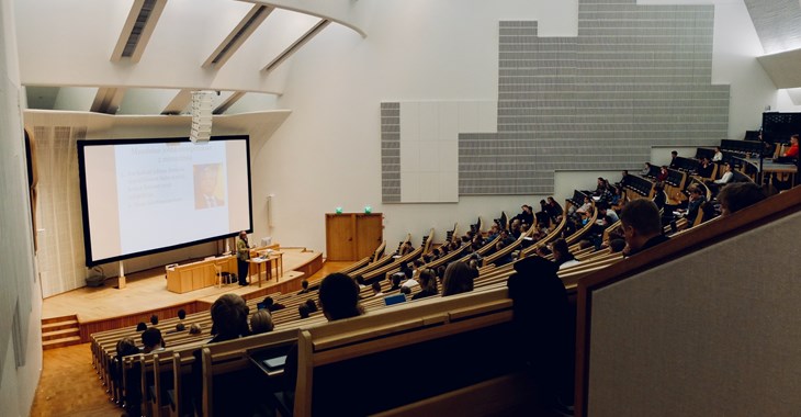 University students attending a lecture