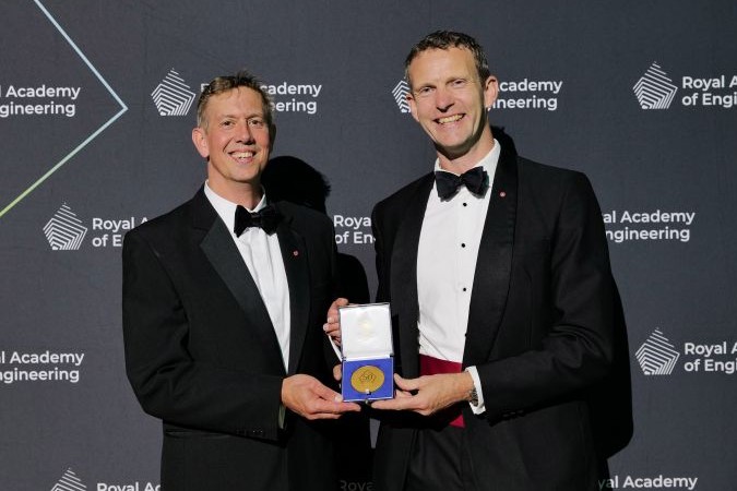 (L-R) Will Crawford MBE and Peter Brewin MBE, 2026 Engineering Better Lives Award winners