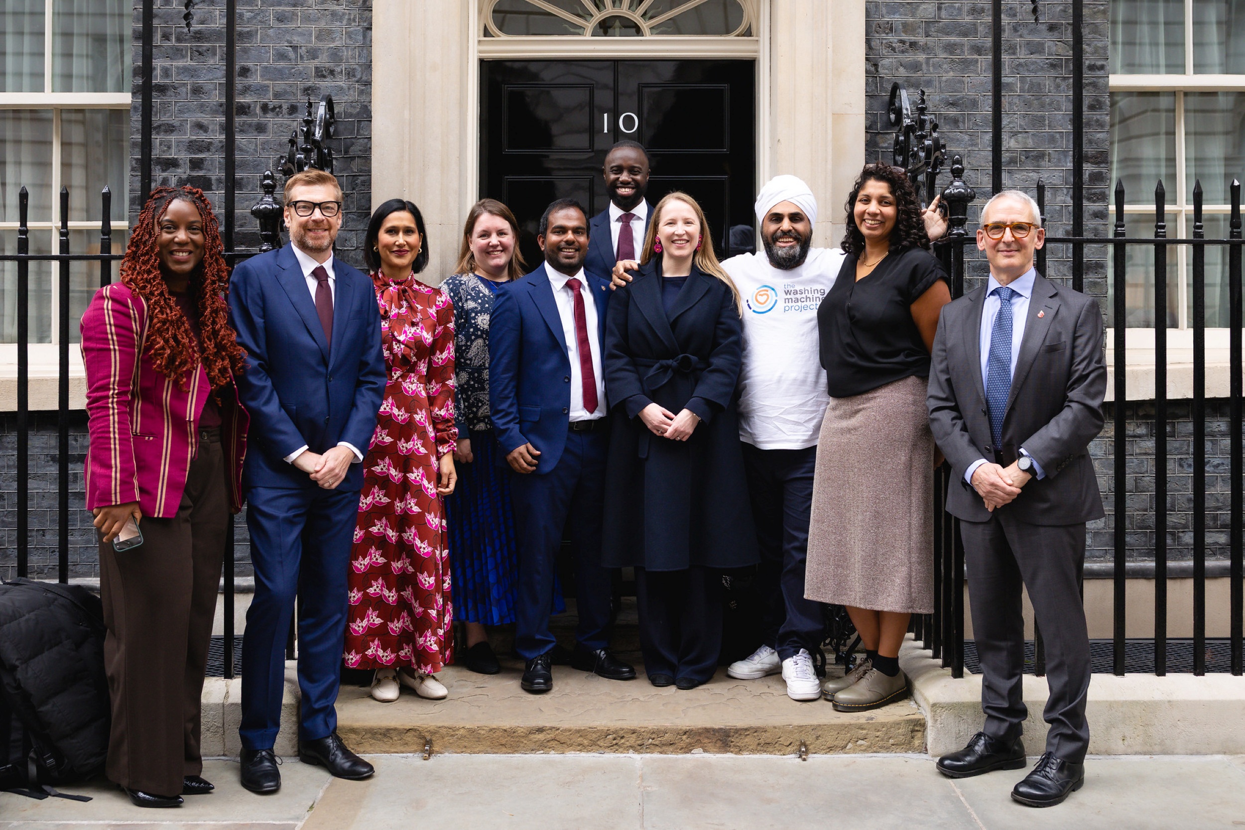 Engineering and innovation leaders outside 10 Downing Street