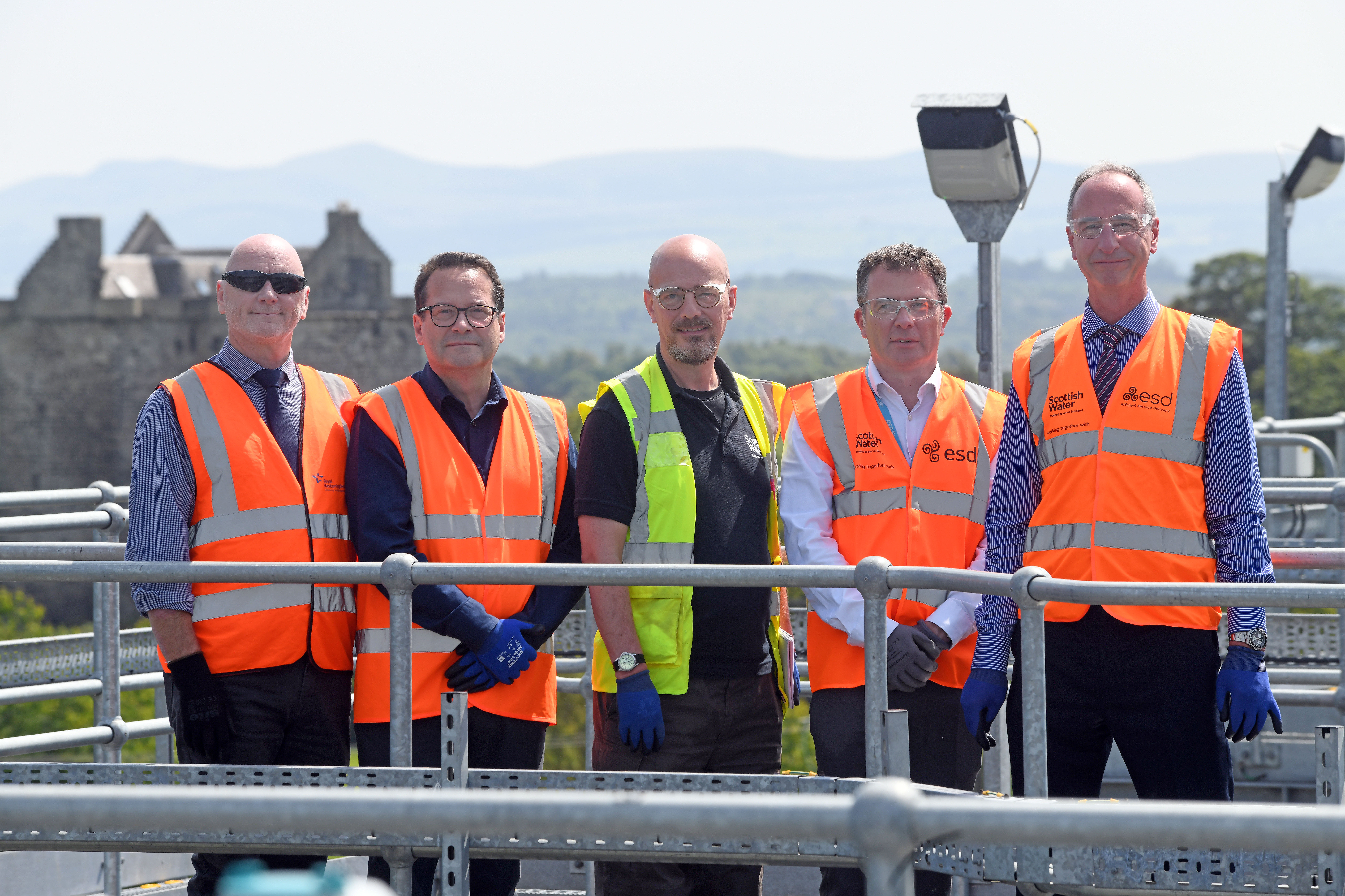 L-R Major Project Award winners Andrew Dyne, Haskoning, Alan Ford (EPS), Jonny Tyler (Scottish Water), Stephen Fraser (ESD) and Colin Maybury (Scottish Water)