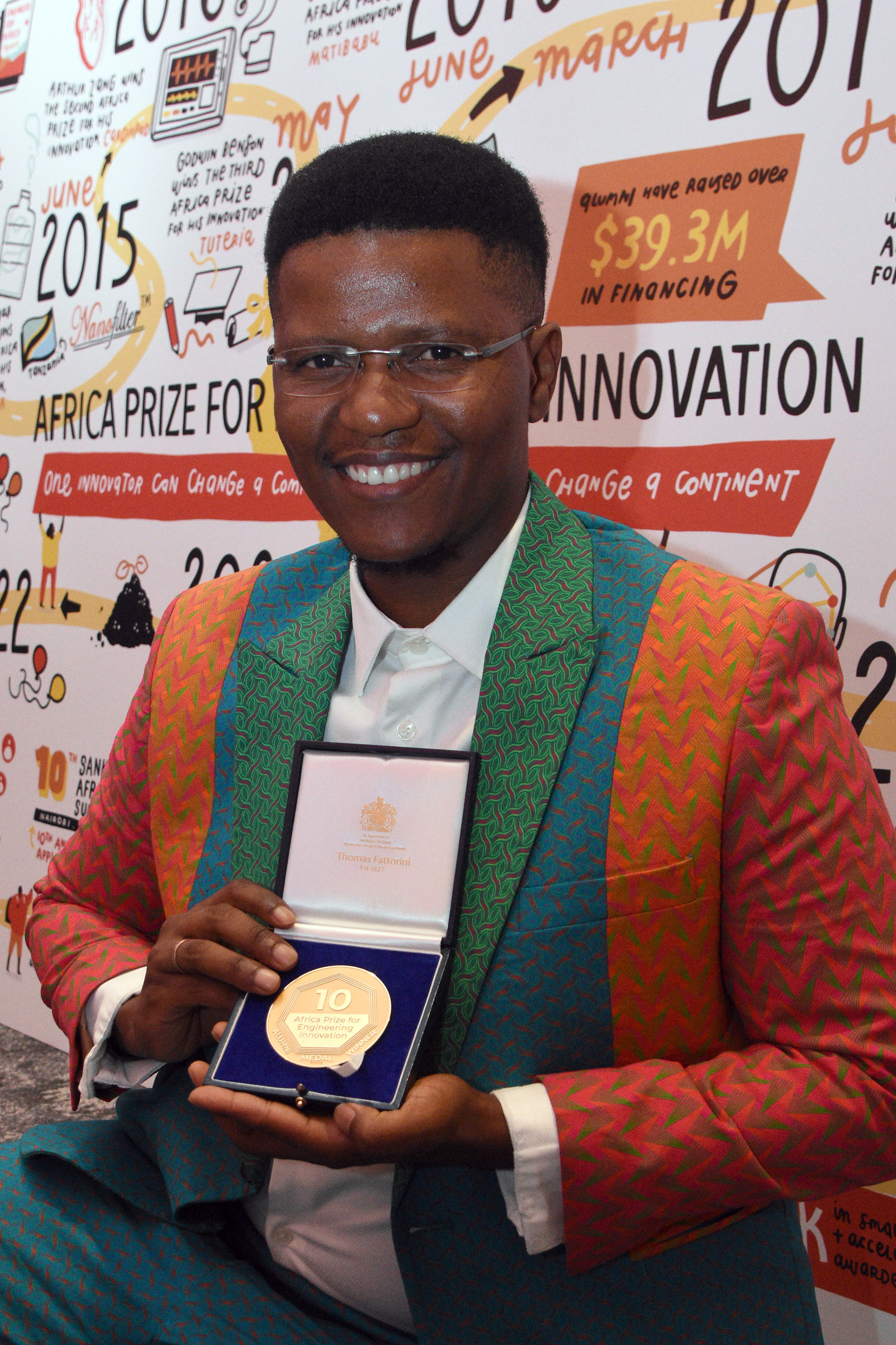 Africa Prize Alumni Medal winner, Neo Hituri (credit Rob Lacey)