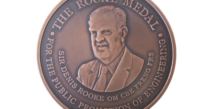 Royal Academy of Engineering's Rooke Award medal