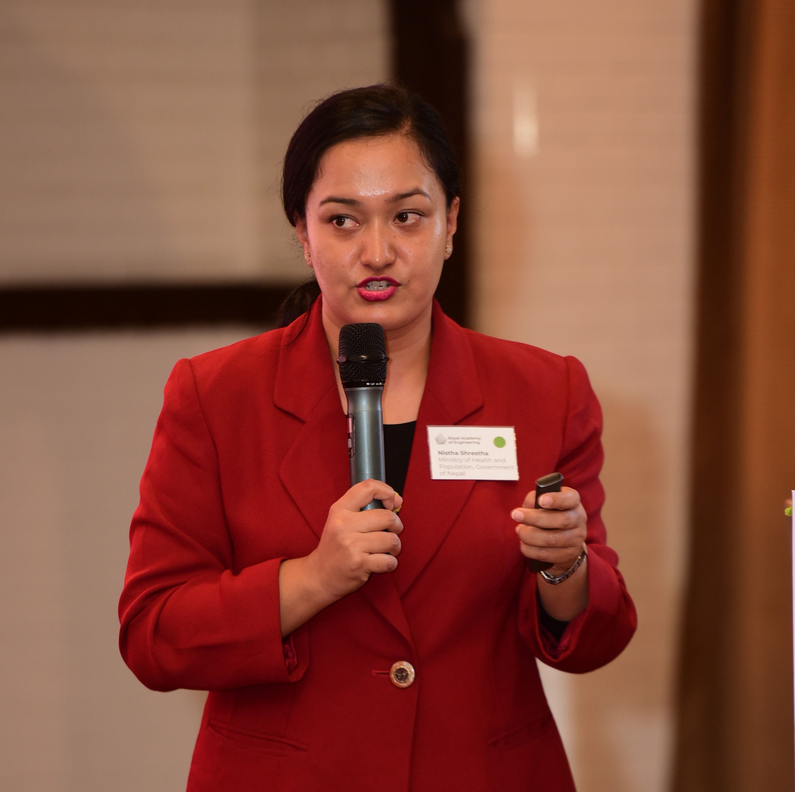 Nistha Shrestha presenting