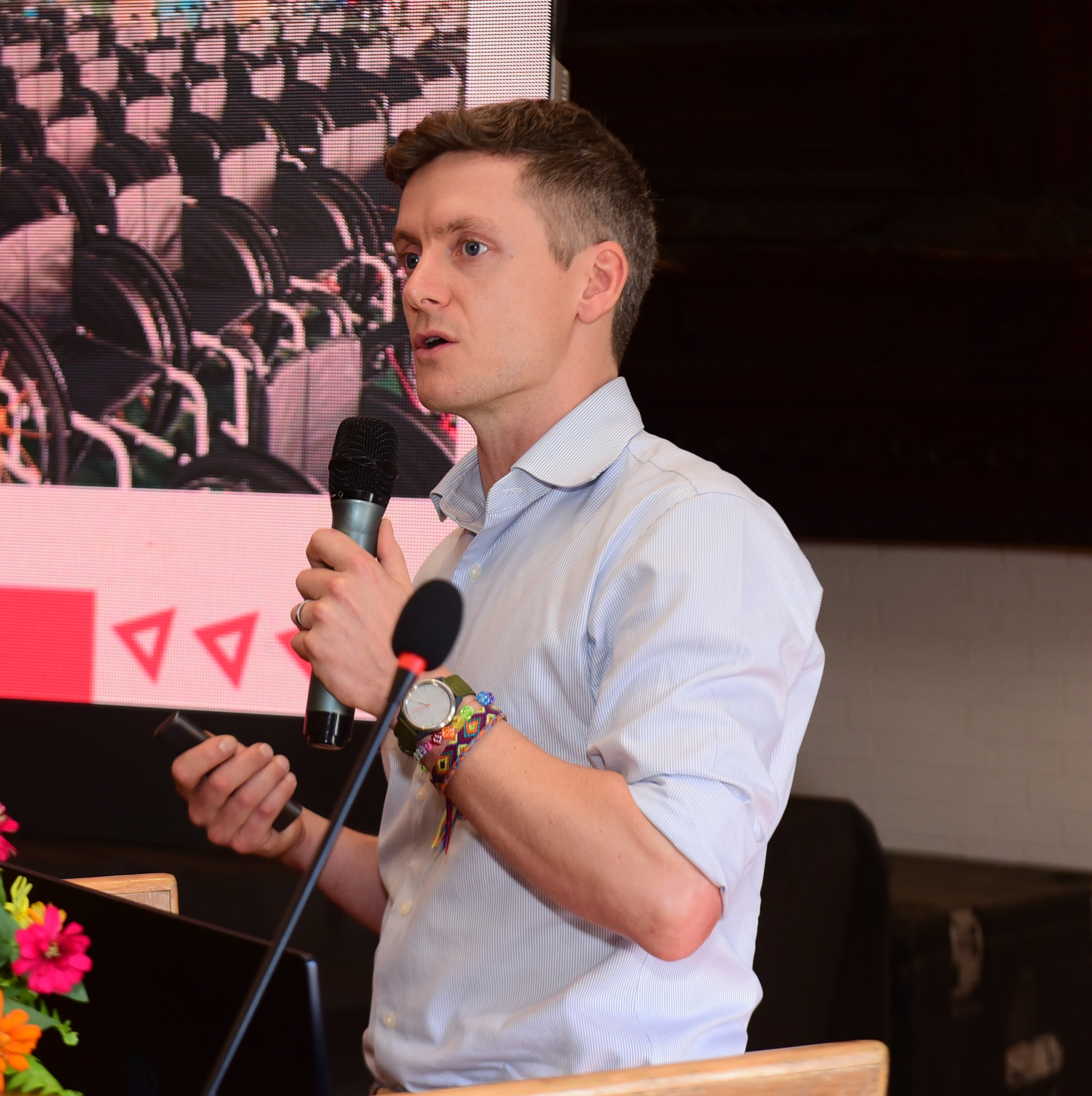 Dr Ben Oldfrey presenting