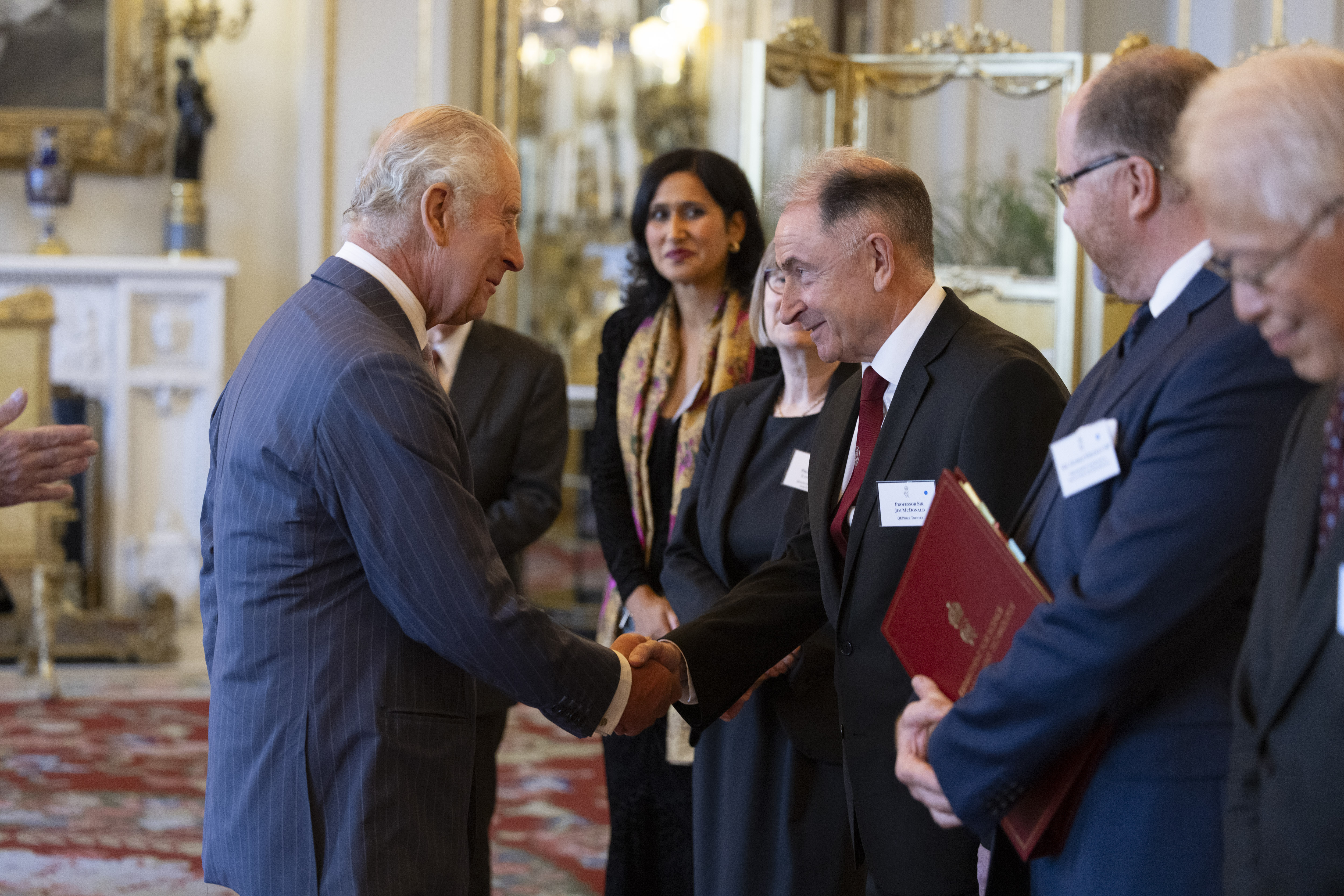 His Majesty The King with President Professor Sir Jim McDonald FREng FRSE